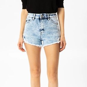 Brand new small Kancan acid wash shorts high rise